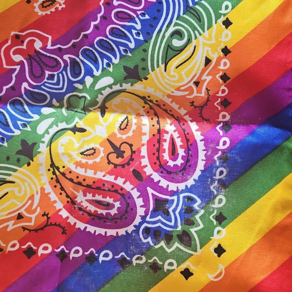 Bandana Hair Accessories Rainbow multicolored LGBTQIA+ Pride Square shaped - Picture 13 of 17
